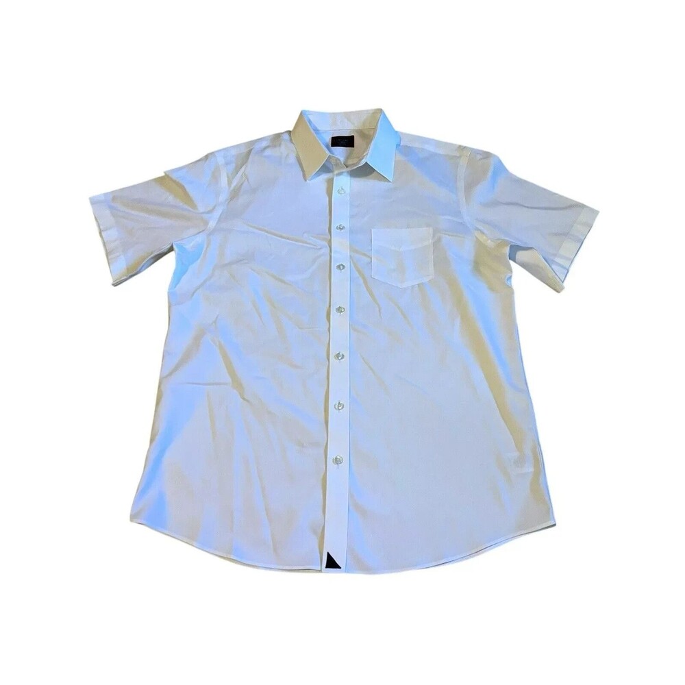 Untuckit Men’s 3XL White Short Sleeve Button Up Wrinkle Free Shirt Classic Fit